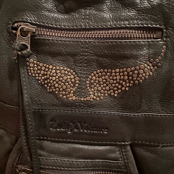 Zadig Voltaire gorgeous dark bottle green leather purse. - Picture 2 of 14